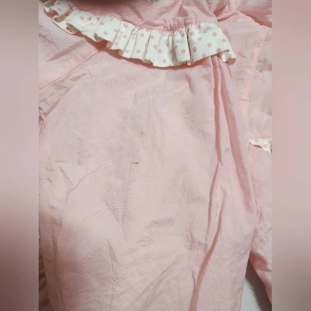 Pink Kids Jacket with Ruffle Details - Picture 5 of 10